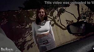 prostitute latina teen sucks monster cock publicly with tight pussy!