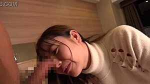Beautiful young Japanese wife cheats with huge saggy natural tits exposed