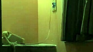 Brunette meets BLACK stud in HOTEL for homemade tit play