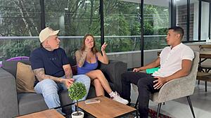 Sara Blonde fucks psychologist cuckold therapy roleplay humiliation