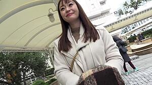 Beautiful young Japanese wife cheats with huge saggy natural tits exposed