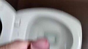 Public Toilet Solo Handjob with Small Cock Masturbation Thrill