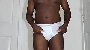 first masturbation in months with white underwear spread wide