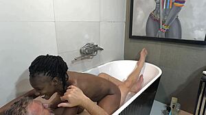 fucking my black sugardaddy raw in his holiday house pool dripping wet pussy screaming for pregnancy