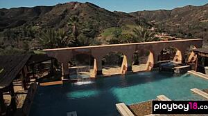 Bold brunette alexandra tyler rips lingerie to bare big natural tits and shaved pussy