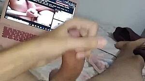 wanna see this pale boy stroke his cock solo?