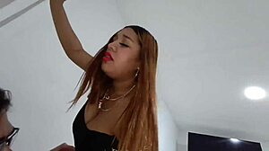 Pregnant Latina Wife In Black Dress Craves Hard Natural Tits Pounding