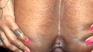 Amateur ebony couple bends over for huge bbc backshots in creamy tight wet pussy doggystyle creampie.