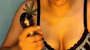 Colombian Hottie Squirts Hard on Dildo in Shower