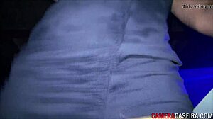 Hot morenas strip nude dancing big asses in club