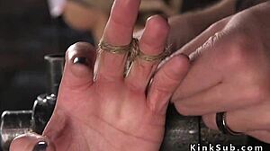 you see this small tits sub get whipped in bondage?