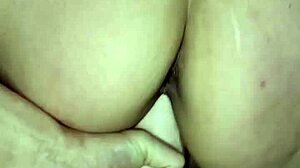 Redhead cougar squirts hard cumming on massive 14 inch dildo toy