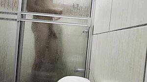 spied masturbating with cousin's panties in bathroom