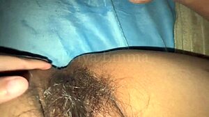 Sexy indian stepmom milf gropes milky big boobs and fingers hairy pussy beaver.