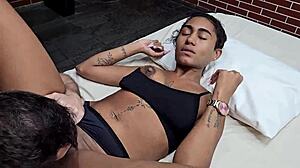 Myllena Rios offers tight ass to Jr Doidera for rough anal pounding