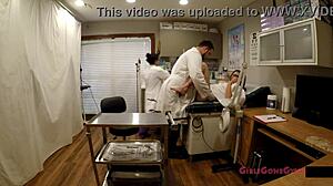 tampa university nurse donna leigh spreads in heels for patient