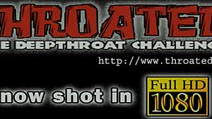 friend drops to knees for sloppy oral cock sucking service closeup