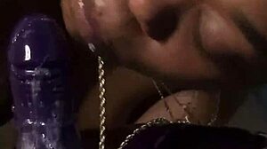 this ebony babe's workout turns into sloppy deepthroat on big black cock with wet pussy riding and natural tits bouncing