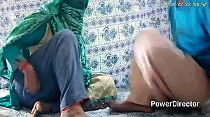 Naughty Indian bhabhi teases dewar's monster cock bathroom