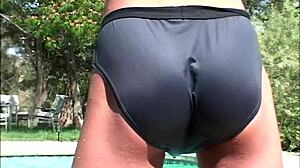 blonde mommy's shaved pussy devoured then fucked hard deep!