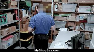 🍀 lucky thief caught stealing gets tight teen pussy at shop! 😏 myshopsex