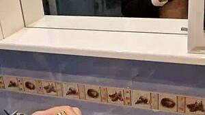 Bathroom neighbor with small waist you got time for quick cock ride?