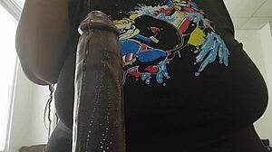 whoa boyfriend watch your chubby bbw friend stuff huge black dildo in fat tits pussy!