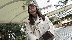 Beautiful young Japanese wife cheats with huge saggy natural tits exposed