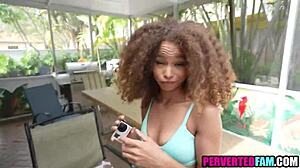 Ebony Teen 18+ Bribes Stepbrother With Juicy Pussy POV