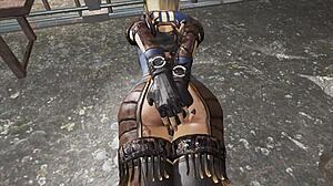 Petite hentai girl dances bent over pussy exposed for good behavior reward