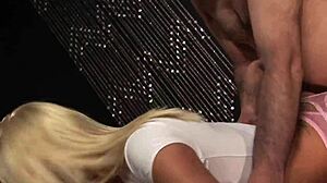 shaved teen lexi ward drops to knees for professor's facial cumshot