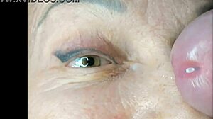 Milf quivers in extreme close-up eye cumshot