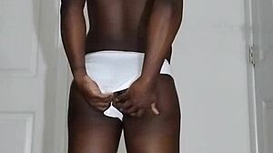 first masturbation in months with white underwear spread wide