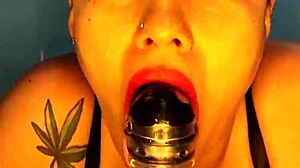 Colombian Hottie Squirts Hard on Dildo in Shower