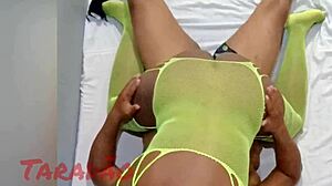 hot latina bbw moans loud while hairy pussy drips on thick cock