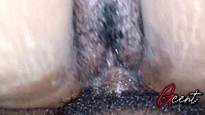 close-up hairy pussy creams on hairy bbc tight orgasm