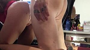 i couldn't hold back when the blonde got on all fours and i fucked her ass sex toy stepdad