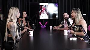 who'd she match on tinder? juli figueiredo and felipe larrosa in sheer red lingerie heat