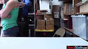 Petite teen thief drilled by two perverted officers