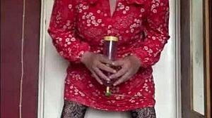 Bi crossdresser craves your piss gulped from bladder!