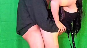 mexican goth girl poses for pics then begs for creampie casting fuck inside her tight pussy