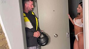 Hot Brunette Babe Squirts Wild Takes Monster Cock Deep Bent Over Doggystyle Facial Cumshot Master