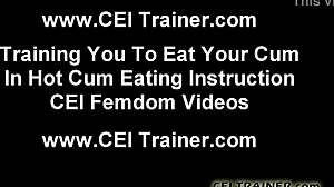 pour that loaded condom right into your mouth cei 😈💦