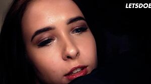 Horny hostel teen fucks BBC roommate spooning on vacation.