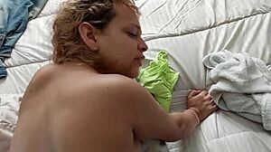 Bony Latina Stepsis Savors Stepmom's Thick Cock in Taboo Bathroom Play