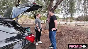 Outdoor vloggers turn vanessa maries face into sloppy cum dump mmf facial