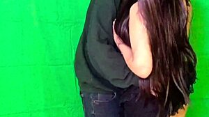 mexican goth girl poses for pics then begs for creampie casting fuck inside her tight pussy