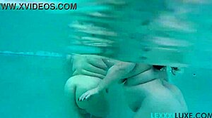 lexxxi luxe and bbw buddy frolic underwater in pool