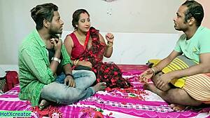 Desi wife shared with ex-husband in rough threesome
