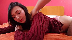 massaging stepsis wet pussy led to pov riding and happy cum ending